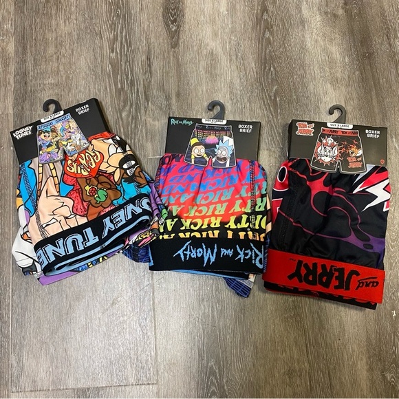 MENS CARTOON LICENSED BOXERS NEW SIZE XL TOM & JERRY / LOONEY TUNES / RICK MORTY - Picture 3 of 10